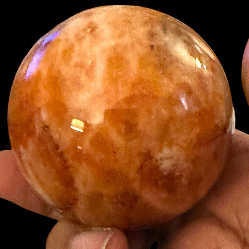 Fire Quartz XL Crystal Sphere- Goodness, Gracious, Great Ball of Fire Quartz! - Picture 3 of 10